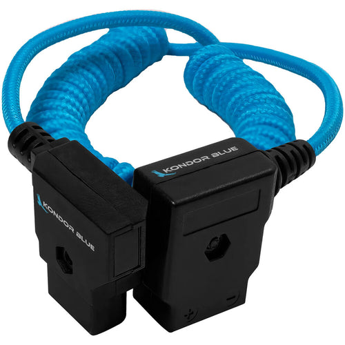 Kondor Blue Coiled D-Tap Extension Male to Female Cable (16 to 36