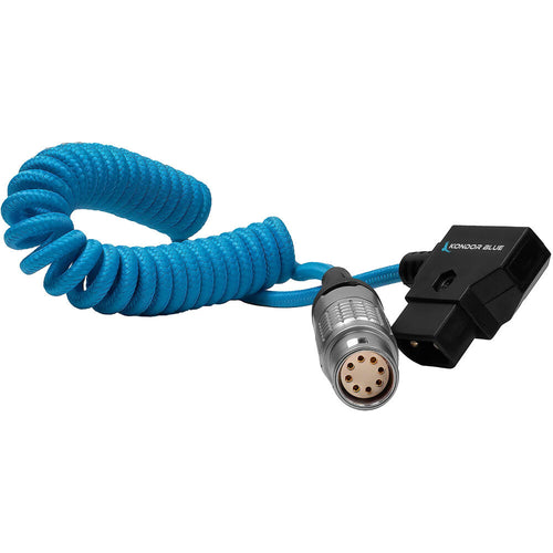 Kondor Blue Coiled D-Tap to ARRI ALEXA Mini Power Cable (16-32