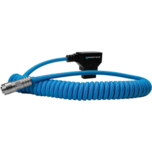 Kondor Blue Coiled D-Tap to 4-Pin Cable for Select PORTKEYS Monitors (12 to 24