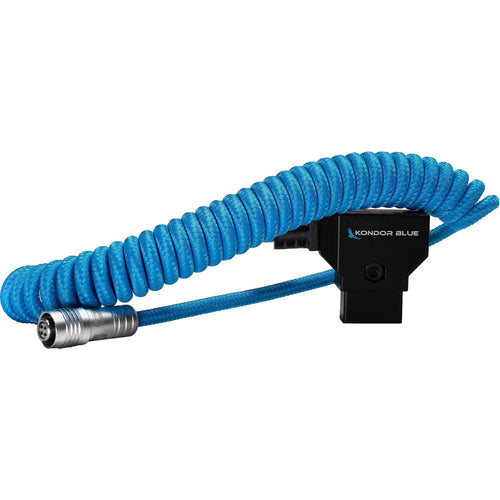 Kondor Blue Coiled D-Tap to 4-Pin Cable for Select PORTKEYS Monitors (12 to 24