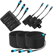 Kondor Blue Fletch Fiber Transmitter & Receiver Modules Kit for HDMI with Fiber Armored Cables OM3 MPO (300 Feet, 3-Pack)