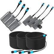 Kondor Blue Fletch Fiber Transmitter & Receiver Modules Kit for HDMI with Fiber Armored Cables OM3 MPO (300 Feet, 3-Pack)