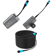 Kondor Blue Fletch Fiber Transmitter & Receiver Module Kit for HDMI with Fiber Armored Cable OM3 MPO (300 Feet)