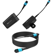 Kondor Blue Fletch Fiber Transmitter & Receiver Module Kit for HDMI with Fiber Armored Cable OM3 MPO 50 Feet