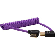 Kondor Blue Gerald Undone Coiled Right-Angle High-Speed HDMI Cable (Purple, 12 to 24