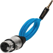 Kondor Blue Braided Female XLR to 3.5mm TRS Male Audio Cable (17