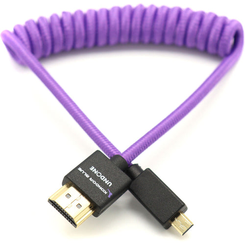 Kondor Blue Gerald Undone Braided Coiled High-Speed Micro-HDMI to HDMI Cable (Limited Purple Edition, 12 to 24