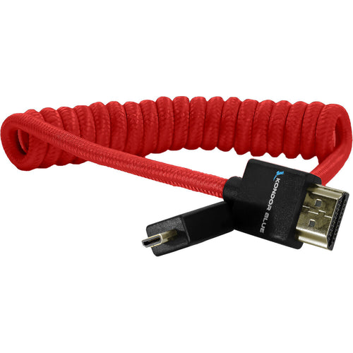 Kondor Blue Coiled Micro-HDMI to HDMI (12 to 24