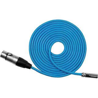 Kondor Blue Mini-XLR to XLR Female Cable for BMPCC 6K Pro & Canon C70 (Blue, 10')
