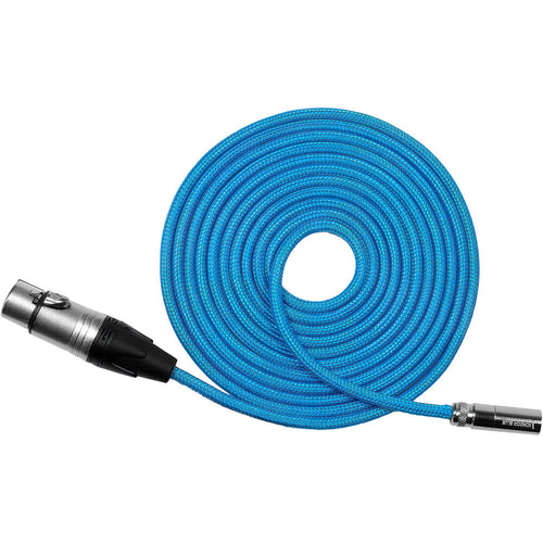 Kondor Blue Mini-XLR to XLR Female Cable for BMPCC 6K Pro & Canon C70 (Blue, 10')