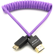 Kondor Blue Gerald Undone Braided Coiled High-Speed Mini-HDMI to HDMI Cable (Limited Purple Edition, 12 to 24