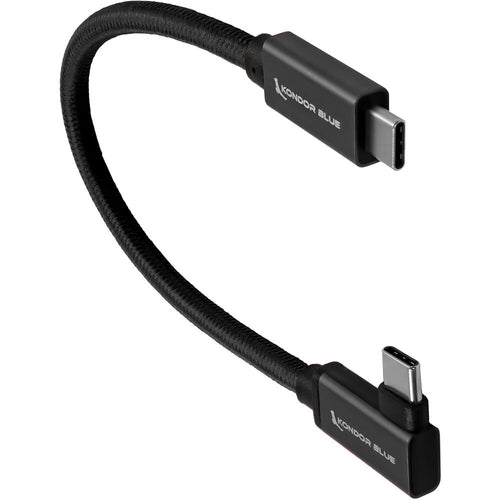Kondor Blue Right-Angle USB-C 3.1 Gen 2 Cable (8.5
