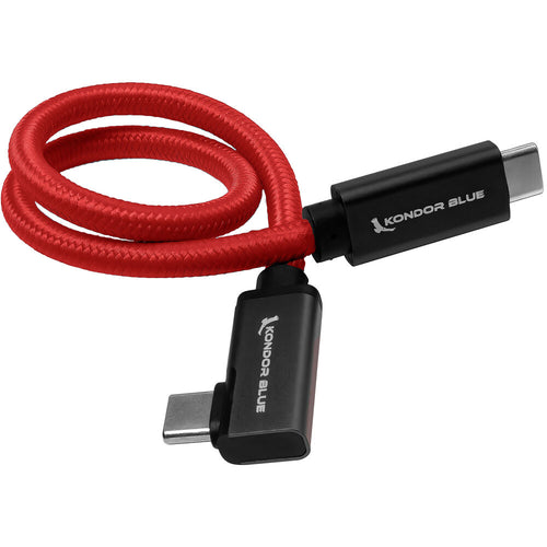 Kondor Blue Right-Angle USB-C 3.1 Gen 2 Cable (12
