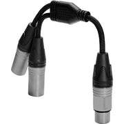 Kondor Blue Dual Male XLR to Female XLR Audio Y Splitter Cable (10