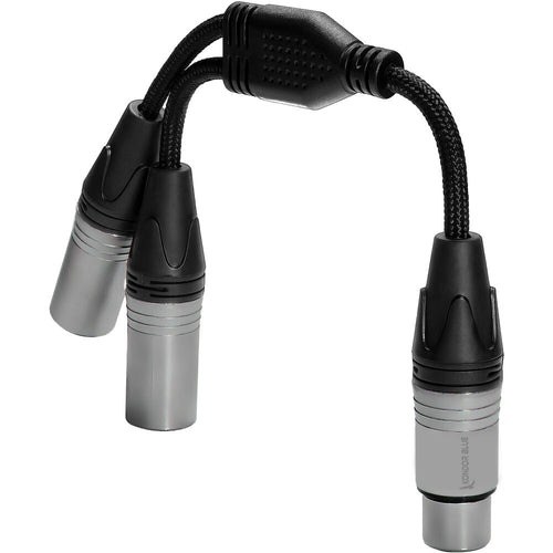 Kondor Blue Dual Male XLR to Female XLR Audio Y Splitter Cable (10
