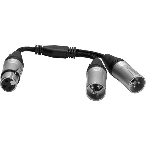 Kondor Blue Dual Male XLR to Female XLR Audio Y Splitter Cable (10