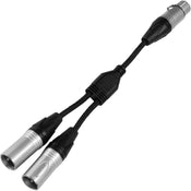 Kondor Blue Dual Male XLR to Female XLR Audio Y Splitter Cable (10