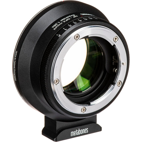 Metabones Nikon F to Fujifilm G-Mount (GFX) Expander 1.26x with Tripod Foot (Black)