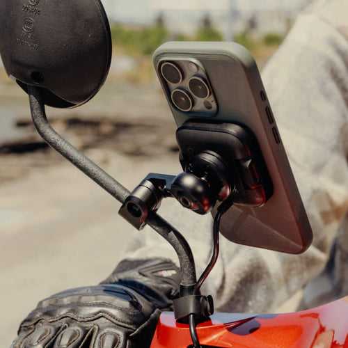Peak Design Mobile Motorcycle Mount Mirror Mount: Charging Black
