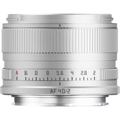 TTArtisan 40mm f/2 AF Lens (Silver)