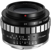 TTArtisan 23mm f/1.4 Lens (APS-C) Black with Silver