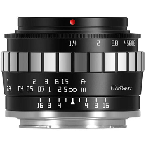 TTArtisan 23mm f/1.4 Lens (APS-C) Black with Silver