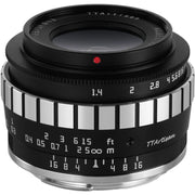 TTArtisan 23mm f/1.4 Lens (APS-C) Black with Silver
