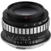 TTArtisan 23mm f/1.4 Lens (APS-C) Black with Silver