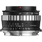 TTArtisan 23mm f/1.4 Lens (APS-C) Black with Silver