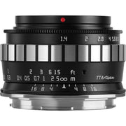 TTArtisan 23mm f/1.4 Lens (APS-C) Black with Silver