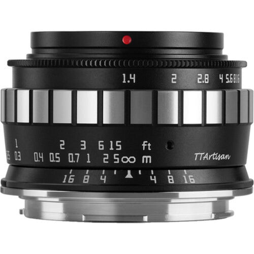 TTArtisan 23mm f/1.4 Lens (APS-C) Black with Silver
