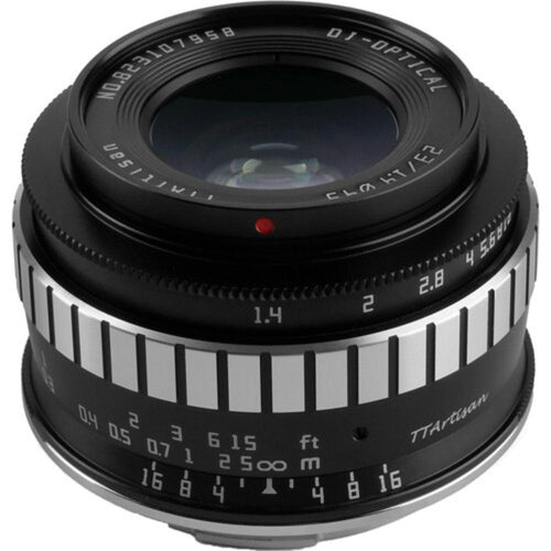 TTArtisan 23mm f/1.4 Lens (APS-C) Black with Silver