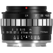 TTArtisan 23mm f/1.4 Lens (APS-C) Black with Silver