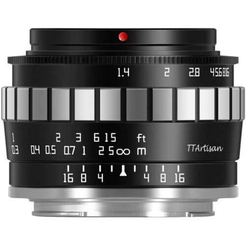 TTArtisan 23mm f/1.4 Lens (APS-C) Black with Silver
