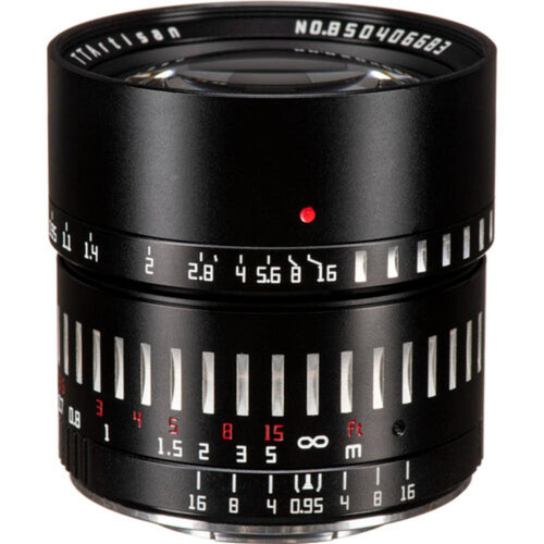 TTArtisan 50mm f/0.95 Lens Black with Silver