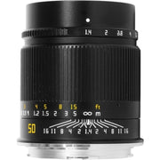 TTArtisan 50mm f/1.4 Lens Black