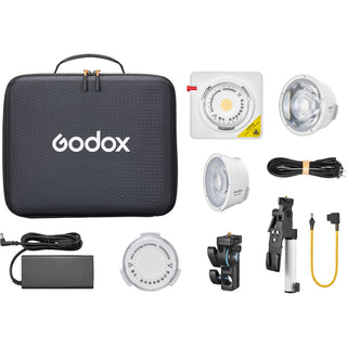 Godox ML100Bi Bi-Colour Portable LED Light (36° Lens & V-Mount Handgrip Kit)