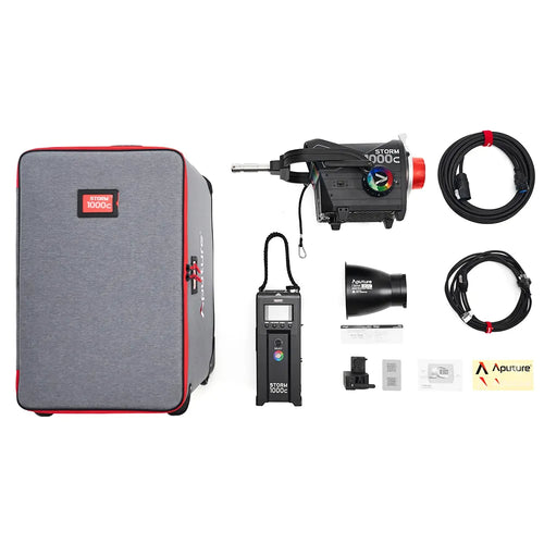 Aputure Storm 1000C RGB LED Light Including CF12 Fresnel and Barndoor