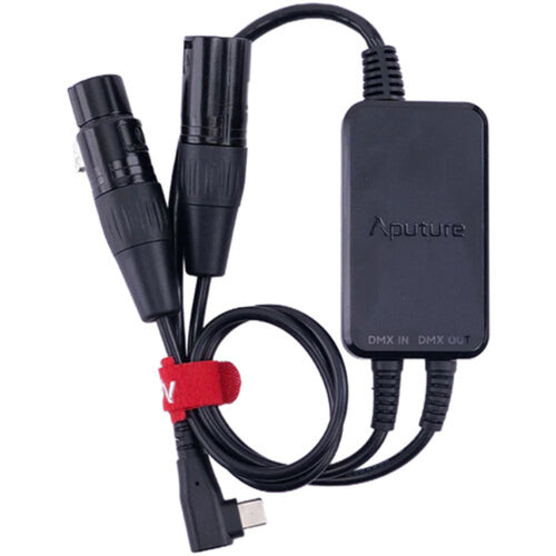 Aputure Active USB-C to 5-Pin DMX In & Out Adapter with Mounting Kit for MT Pro/MC Pro/Infinibars