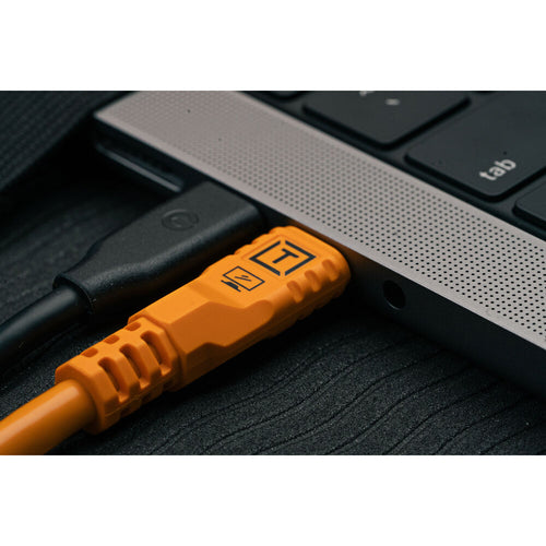 Tether Tools TetherPro Optima 10G USB-C 1.8m Straight to Right - Orange