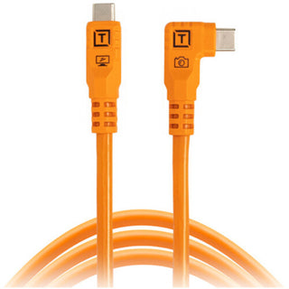 Tether Tools TetherPro Optima 10G USB-C 1.8m Straight to Right - Orange