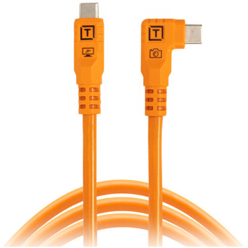 Tether Tools TetherPro Optima 10G USB-C 1.8m Straight to Right - Orange