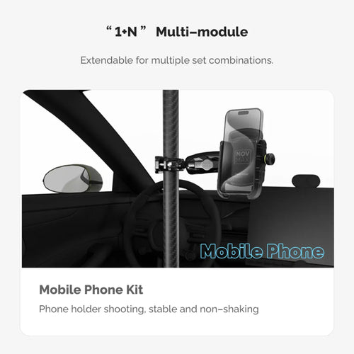 MOVMAX Adjustable Telescopic Rod 75cm to 125cm