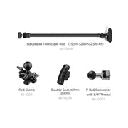 MOVMAX Adjustable Telescopic Rod 1/4 Thread Kit