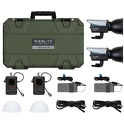 Nanlite FC-120C RGB LED Light 2KIT with protector roller case
