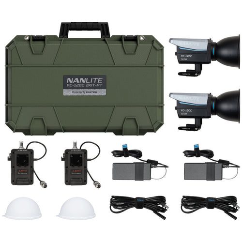 Nanlite FC-120C RGB LED Light 2KIT with protector roller case
