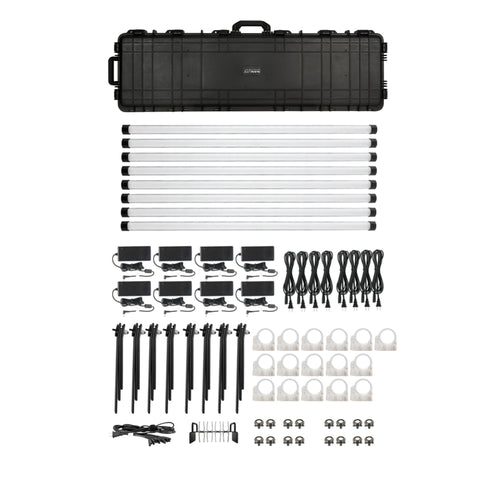 Nanlite PavoTube II 30XR 4ft RGBWW LED Tube 8Kit with Hard Roller Case