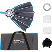 Nanlite 60cm Rapid Parabolic Soft Box for Forza 60 FC120 Evoke 150C