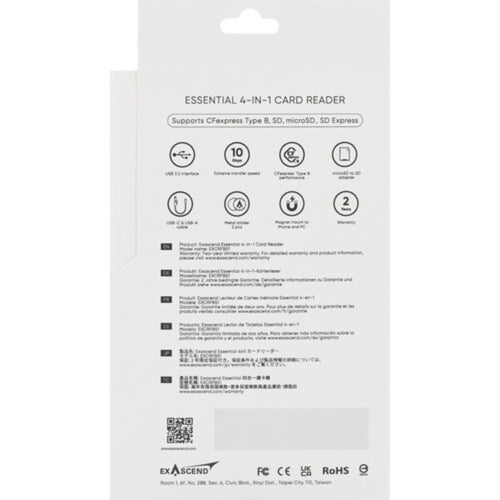 Exascend Essential 4-in-1 Multi-Slot Card Reader