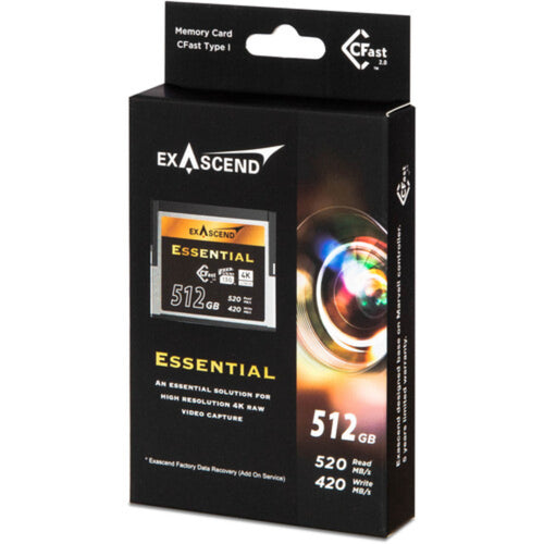 Exascend CFX Series CFast 2.0 520MB/s Memory Card
